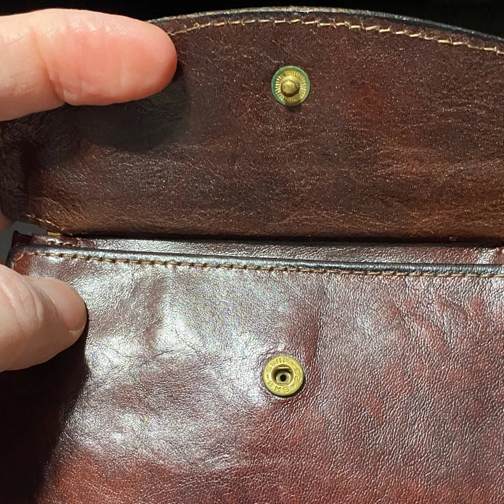 Vintage Bosca Brown full grain hide Leather Wallet